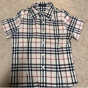 Burberry button down tee shirt